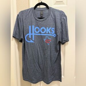 Corpus Christi Hooks Blue Graphic Tee with Red Accent